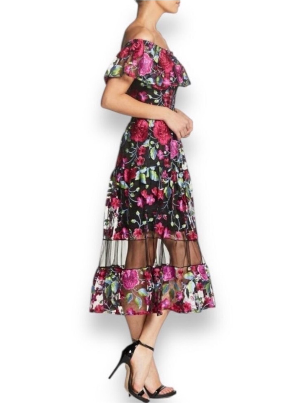 Dress the Population Gabriela off-the-shoulder midi dress - Picture 7 of 7